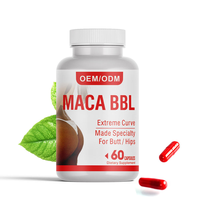 Complément Naturel Maca Plus OEM d'Usine pour l'Augmentation des Fesses et des Hanches, Capsules Maca BBL pour l'Amélioration de la Puissance Féminine et Masculine