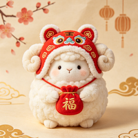 Jouets en peluche personnalisés de style chinois pour le Nouvel An, poupées en peluche, matériau doux, cadeaux de compagnie en peluche, vente directe d'usine, vente en gros
