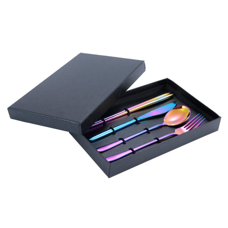 Multicolor 4pcs stainless cutlery