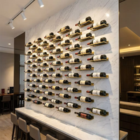 Porte-bouteilles mural en métal, minimaliste et moderne, pour la maison, le bar, la cuisine, la cave à vin