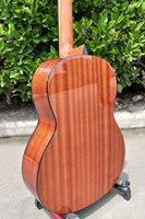 Guitare classique Aiersi pour débutants, en cèdre massif et dos en acajou, 6 cordes en nylon, taille 39 pouces, design à renforts en éventail