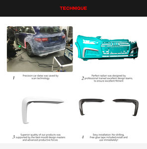 In Fibra di carbonio Facelift S5 Paraurti Anteriore per <span class=keywords><strong>Audi</strong></span> S5 B9 <span class=keywords><strong>A5</strong></span> SLINE 2017 2018 <span class=keywords><strong>2019</strong></span> - Product Image 6