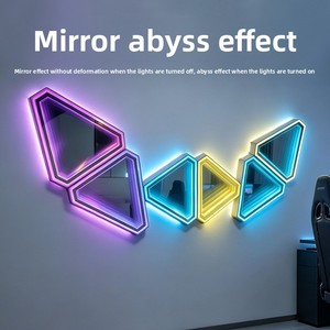 Paneles de Luz LED Triangulares RGB, Luz Cuántica, Sincronización con Música, Control Remoto por Aplicación, Decoración Modular para Habitación de Juegos o Dormitorio, CE RoHS - Product Image 3