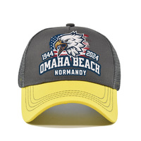 Gorra de Béisbol Personalizada con Estampado de Águila, Malla, 6 Paneles, Cierre a Presión, para Exteriores, Multicolor, Venta al Por Mayor, Unisex, para Hombre y Mujer, Gorra OEM