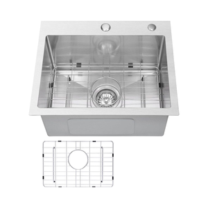 Drop In Kitchen Sink 33x22", 9" Basin Depth, 18 Gauge Stainless Steel Sink, 3D Ebossed Surface - View #7