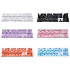 Teclado mecânico 104 dupla face abs, teclas em branco para teclado mecânico cherry mx