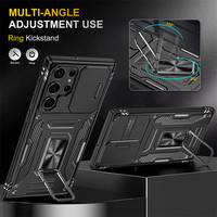 Coque antichoc magnétique de téléphone portable d'armure d'anneau de support de PC pour Samsung pour Galaxy S22 Ultra A03s A52 A33 5G S25 Ultra