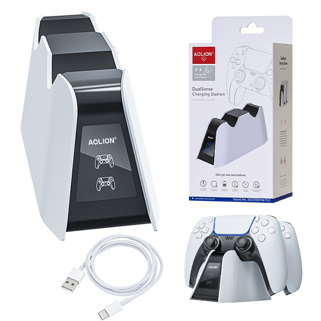 Aolion Custom for Compatible Wired Controller & Joystick Charging Stand ABS Material 1 Year Warranty for 5 Game Accessories