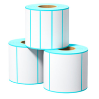 Stiker Termal Tahan Air Cetak Kustom 58x40mm Label Pengiriman Label Harga Supermarket Kompatibel dengan Printer Termal