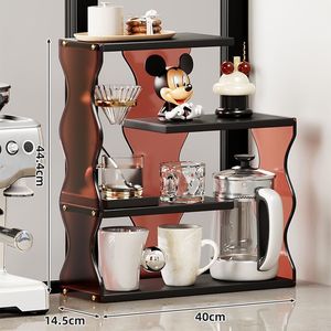 Porte-tasses à café, étagère de bureau à 4 niveaux, organisateur de rangement multifonctionnel, unité de rangement pour ustensiles de cuisine - Product Image 3