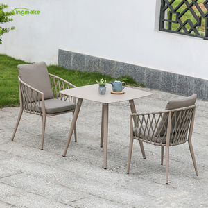 Nautica – meubles d'extérieur, Table basse moderne pour 2 à 4 personnes, ensemble de Table avec tissage de corde, Chaises de <span class=keywords><strong>Bistrot</strong></span> - Product Image 2