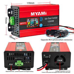 Convertisseur de <span class=keywords><strong>chargeur</strong></span> solaire Fonsoul, contrôleur <span class=keywords><strong>MPPT</strong></span> réglable 48V 60V 72V, courant d'entrée maximal 1200W 30A, <span class=keywords><strong>booster</strong></span> <span class=keywords><strong>DC</strong></span> pour batterie Lifepo4 - Product Image 2