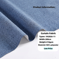 Tissu de rideau en polyester de luxe aspect lin, vente en gros d'usine, textile de maison pour hôtel et bureau, commande en gros