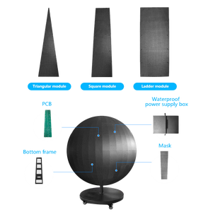 จอแสดงผล LED ทรงกลม 360 องศา สีสันสดใส รูปทรงยืดหยุ่น ปรับแต่งได้สำหรับใช้งานภายในอาคาร P2 - Product Image 4
