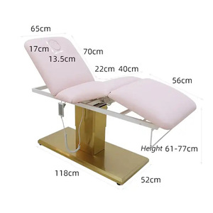 Fauteuil de podologie électrique à 3 moteurs, <span class=keywords><strong>table</strong></span> de soin du visage pour salon, lit de <span class=keywords><strong>massage</strong></span>, lit de beauté électrique avec repose-pieds - Product Image 6