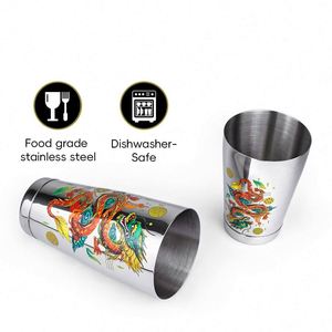 Impression d'autocollants personnalisés, shaker Boston Loong 850+550ml en acier inoxydable SS304, shaker à cocktails pour barman - Product Image 3