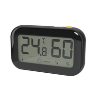 Termometer Higrometer 2024 Y untuk Kamar Bayi, Kantor, Toko, Ruangan Rumah Tangga dengan Jam, Dapat Berdiri