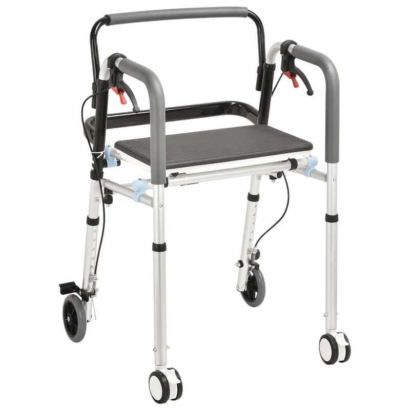 Andador plegable de aluminio para adultos, andador para personas mayores