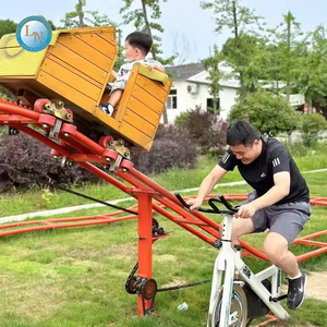 Parc d'attractions commercial <span class=keywords><strong>pas</strong></span> <span class=keywords><strong>cher</strong></span> non alimenté monter sur jardin arrière-cour montagnes russes pour enfants montagnes russes à pédale humaine à vendre - Product Image 6