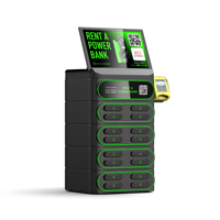 Téléphone mobile commercial partageant la station de location de charge de puissance distributeur automatique partagé de banque de puissance avec les chargeurs rapides de position