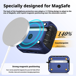 Funda Protectora para <span class=keywords><strong>AirPods</strong></span> 4 con Soporte para Teléfono, Diseño de Tapa Abatible con Bloqueo para <span class=keywords><strong>AirPods</strong></span> Pro 2 - Product Image 5