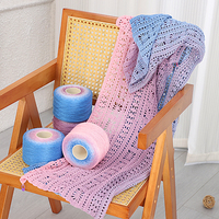 100% Cotton Yarn-Texturized Anti-Pilling Dyed Hand Knitting Crochet Yarn for Shawls & DIY