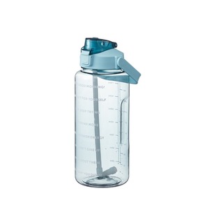 Botella de bebida deportiva grande de 2000ml con transparente para tapa de paja para senderismo y camping Logotipo personalizable de bebida directa - Product Image 5
