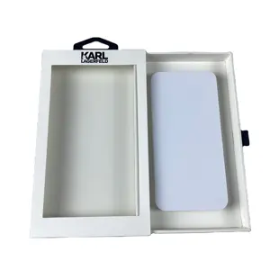 定制豪华零售手机套包装，带钩盒和抽屉风格纸盒，适用于iPhone手机壳