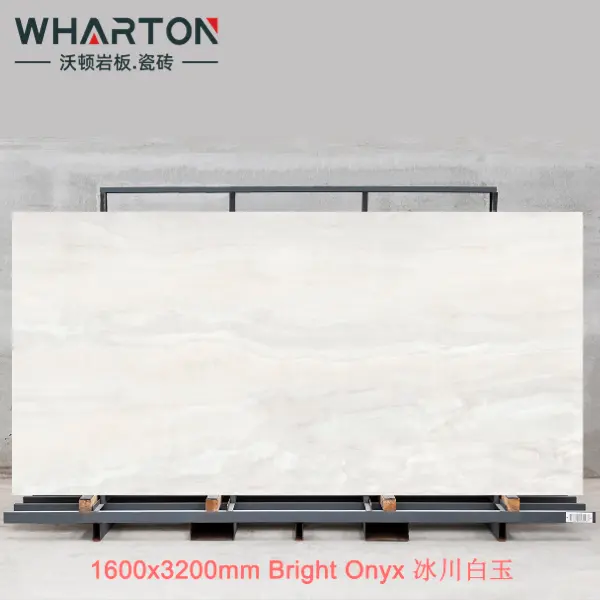 Wharton Bright Onyx Engineered Artificial Stone Big Slab Artificial Porcelain Slabs 12 mm Sintered Stone