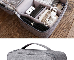 사용자 정의 여행 가제트 주최자 유행 편지 전자 액세서리 판촉 선물 충전기 USB 와이어 보관 토트 지퍼 - Product Image 6