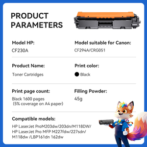 Cartucho de Tóner ASSEEL CF230A 230A CF294A Compatible con <span class=keywords><strong>HP</strong></span> <span class=keywords><strong>LaserJet</strong></span> M203d <span class=keywords><strong>M203dn</strong></span> M203dw MFP M227sdn M227d M227fdn M227fdw - Product Image 2