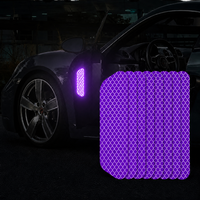 Autocollants de sécurité réfléchissants auto-adhésifs en vinyle pour portières de voiture, rose fluorescent, haute visibilité, bandes protectrices lumineuses dans l'obscurité pour la nuit