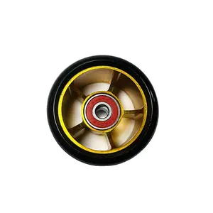 Roda sepatu roda QUAD ROLLER CORE 62MM logam hitam Harga Terendah 90A 92A 95A 96A 98A kekerasan untuk skuter Mgp Envy Lucky Pro