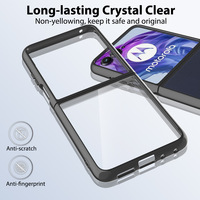 Étui transparent de luxe compatible avec Motorola Razr 70 Ultra 5G, étui pliable en acrylique rigide résistant aux chocs de qualité supérieure
