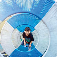 Parcours d'obstacles, filet arc-en-ciel, acier inoxydable, nylon, grand équipement d'amusement en plein air, corde d'escalade, parc d'aventure, commercial