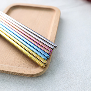 Pure <b>Titanium</b> Ice Flower Crystal Chopsticks Set 4 Pairs Gift Box Portable For Home Outdoor Camping - Product Image 2