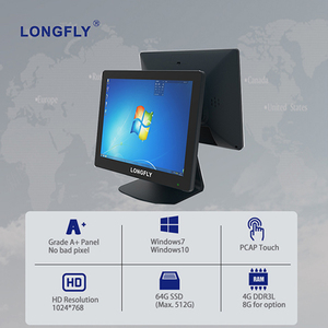 LongFly Excellente Qualité <span class=keywords><strong>piont</strong></span> de vente système écran tactile capacitif 15.6 pouces système windows pos terminal paymentmachine - Product Image 5
