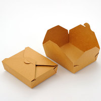 Récipients jetables de restauration rapide chaude personnalisés boîtes de papier d'emballage en carton durables pour déjeuner repas à emporter