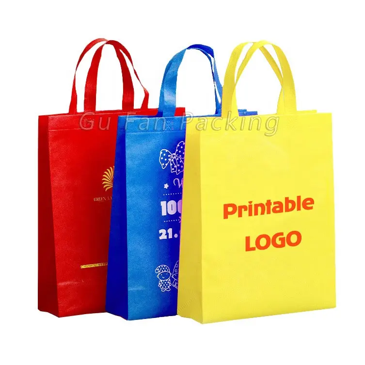 Sacola de papel para compras com logos, sacola de algodão impressa barata da alta qualidade com impressão