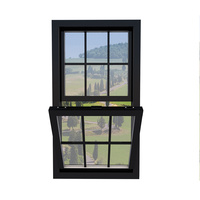 Ventanas Corredizas Verticales de Doble Panel con Aislamiento Acústico, Ventanas Corredizas de Aluminio de Doble Hoja