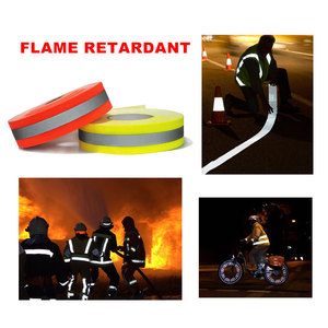 Khả năng hiển thị cao huỳnh quang màu vàng chống cháy phản chiếu vải băng chống cháy phản chiếu sọc băng cho lính cứu hỏa phù hợp với - Product Image 2