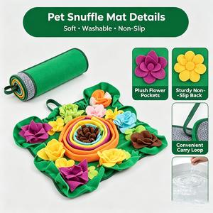 Alfombra Olfativa para Perros, Alfombra de Alimentación Lenta, Alfombra Interactiva para Esconder Premios, Antideslizante, Lavable, para Perros y Gatos, Alivia el Aburrimiento y la Ansiedad - Product Image 3