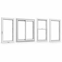 Fenêtre PVC insonorisée française, fenêtre en plastique moderne personnalisée, économie d'énergie, double vitrage, fenêtre à battants résidentielle