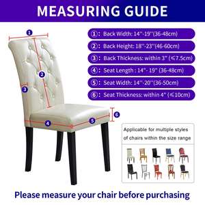 Căng Jacquard Nhà Bếp <span class=keywords><strong>Parsons</strong></span> Ghế Bao Gồm Có Thể Giặt Spandex Ăn Ghế Slipcovers Ghế Bảo Vệ Cho Khách Sạn, Bữa Tiệc, Lễ - Product Image 6