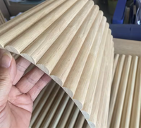 Panneau mural flexible en MDF 3D incurvé en forme de vague semi-circulaire pour usage domestique et commercial
