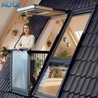Toit ouvrant pliant à trois couches en verre isolant, ouverture automatique, antivol, conception suspendue en plastique pour balcon, sous-sol, escalier