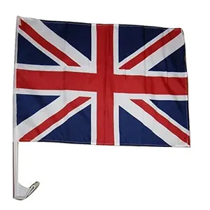 कस्टम 12 "x 18" ब्रिटेन यूनाइटेड किंगडम इंग्लैंड ब्रिटिश ब्रिटेन के साथ कार वाहन झंडा पोल