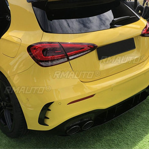 1 Par de Adhesivos Decorativos Negros Brillantes para el Parachoques Trasero, Alerones Laterales para W177 A200 A250 A35 AMG 2019 - Product Image 2