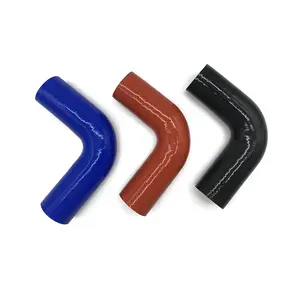 purple fiberglass aramid fabric reinforced 90 degree turbocharger automobile radiator flexible braided silicone hose