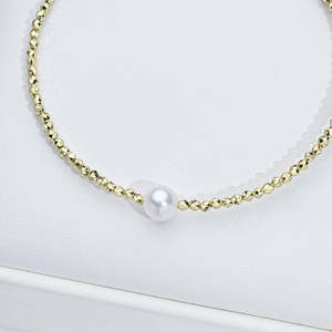 New 5-6mm Natural <b>Freshwater</b> <b>Pearl</b> <b>Bracelet</b> for Women Rice Shaped Glass High-End Jewelry Wholesale - Product Image 3